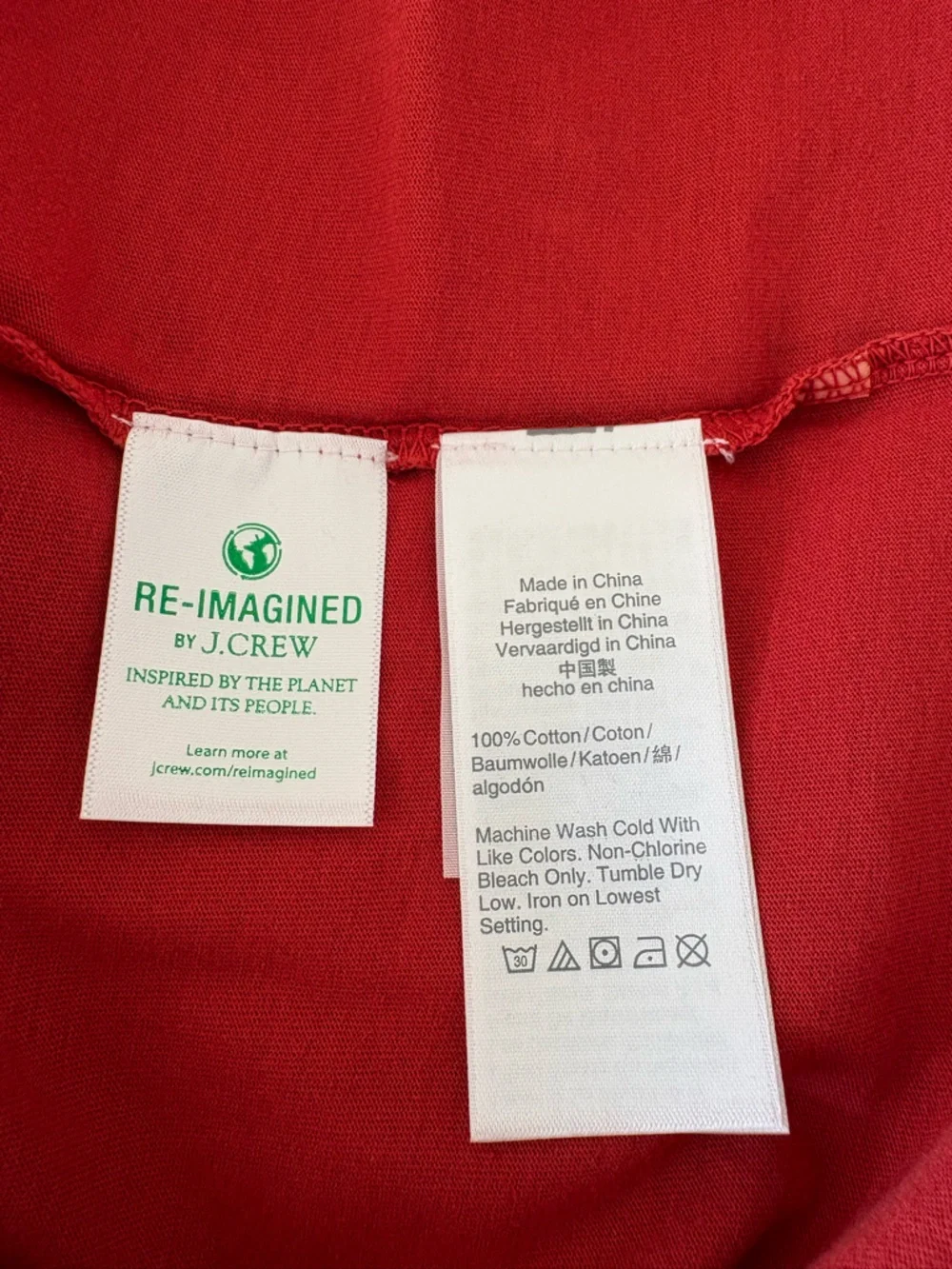 NWT, J. Crew Red Broken In Short-Sleeve Henley, Cotton Jersey, Size XL